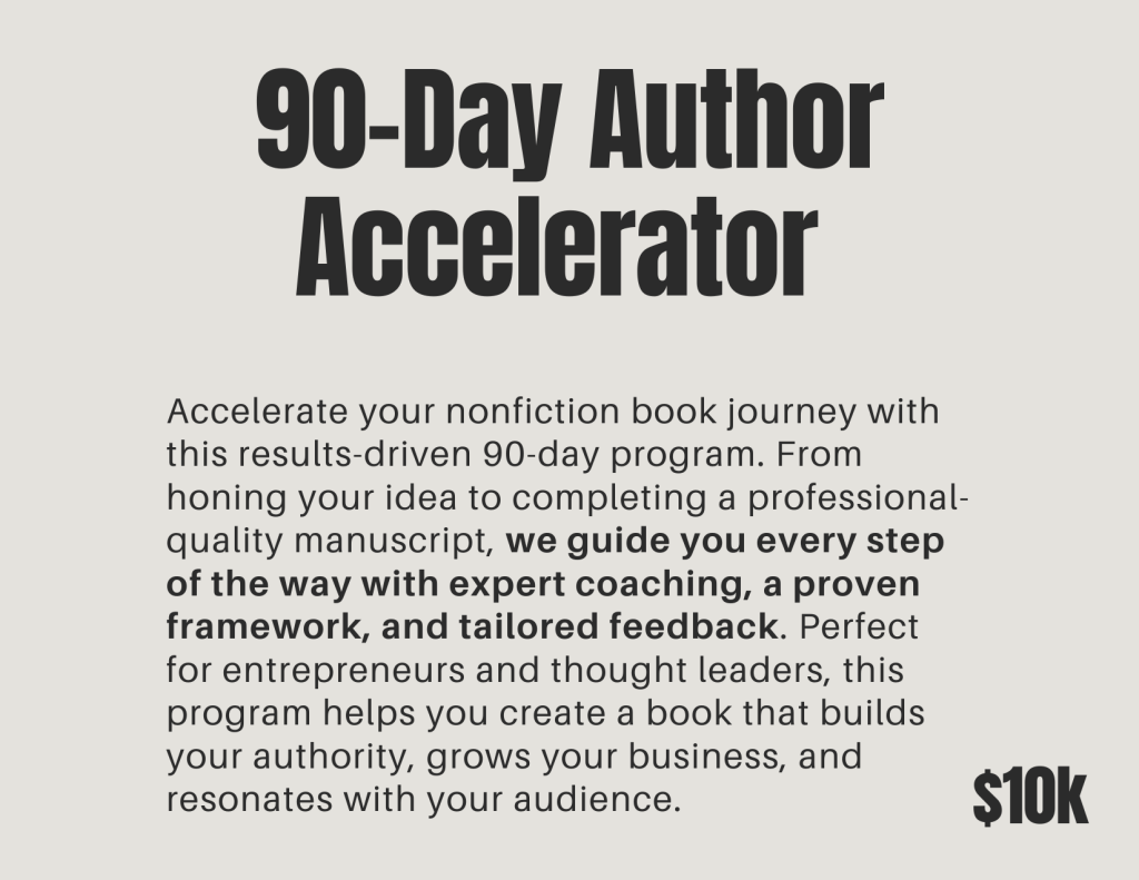 90 day author accelerator